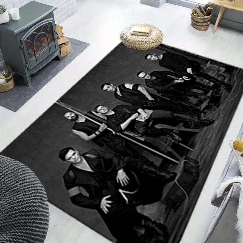 1Pc Rammstein theme Printed rectangle carpet, home door mat, outdoor travel protection carpet A1