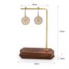 Walnut Beech Wood Earring Display Stand and Jewelry Photo Prop