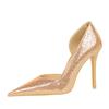 Fashionable High Heels, Women's Slim Heels, Shallow Mouthed Pointed Side Hollowed Out Banquet Shoes