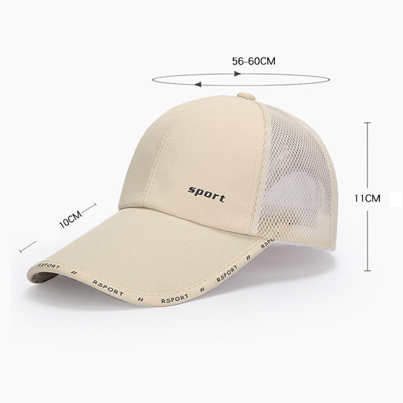 Spring Summer Outdoor Thin Baseball Cap Men's Sunshade Sunscreen Cap Breathable Quick-Drying Cap