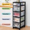 JEKO&JEKO 5-Tier No-Assembly Transparent Storage Rack