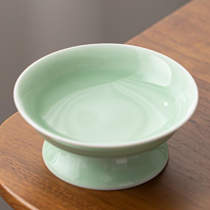 Chinesische Keramik Obstteller Retro Hochfuß Dessert Snacks Teller Dim Sum Tabletts Porzellan Geschirr Küchenzubehör Teegeschirr