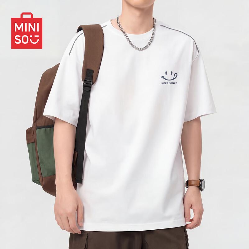 MINISO Men s Reflective Stripe Quick-Dry Short Sleeve T-Shirt 3XL