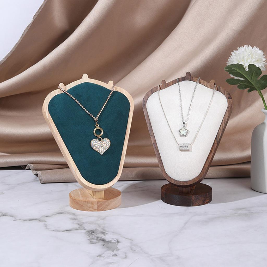 Luxurious Velvets Necklace Display Stand Elegant Jewelry Chain Organizer Rack Neckchain Holder Dresser Top Accessory