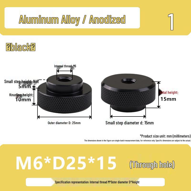National Standard Aluminum Knurled Hand-Twist Nut M3-M10