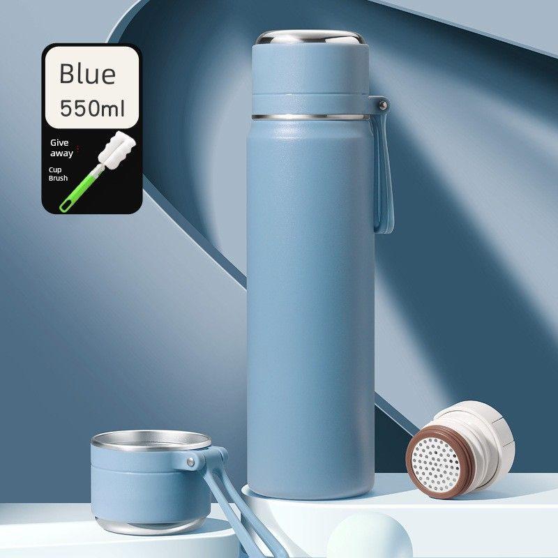 White Steel 316 Large-Capacity Thermos Cup for Men and Women, High-Looking Vacuum Simple Stainless Steel Water Cup, Customized