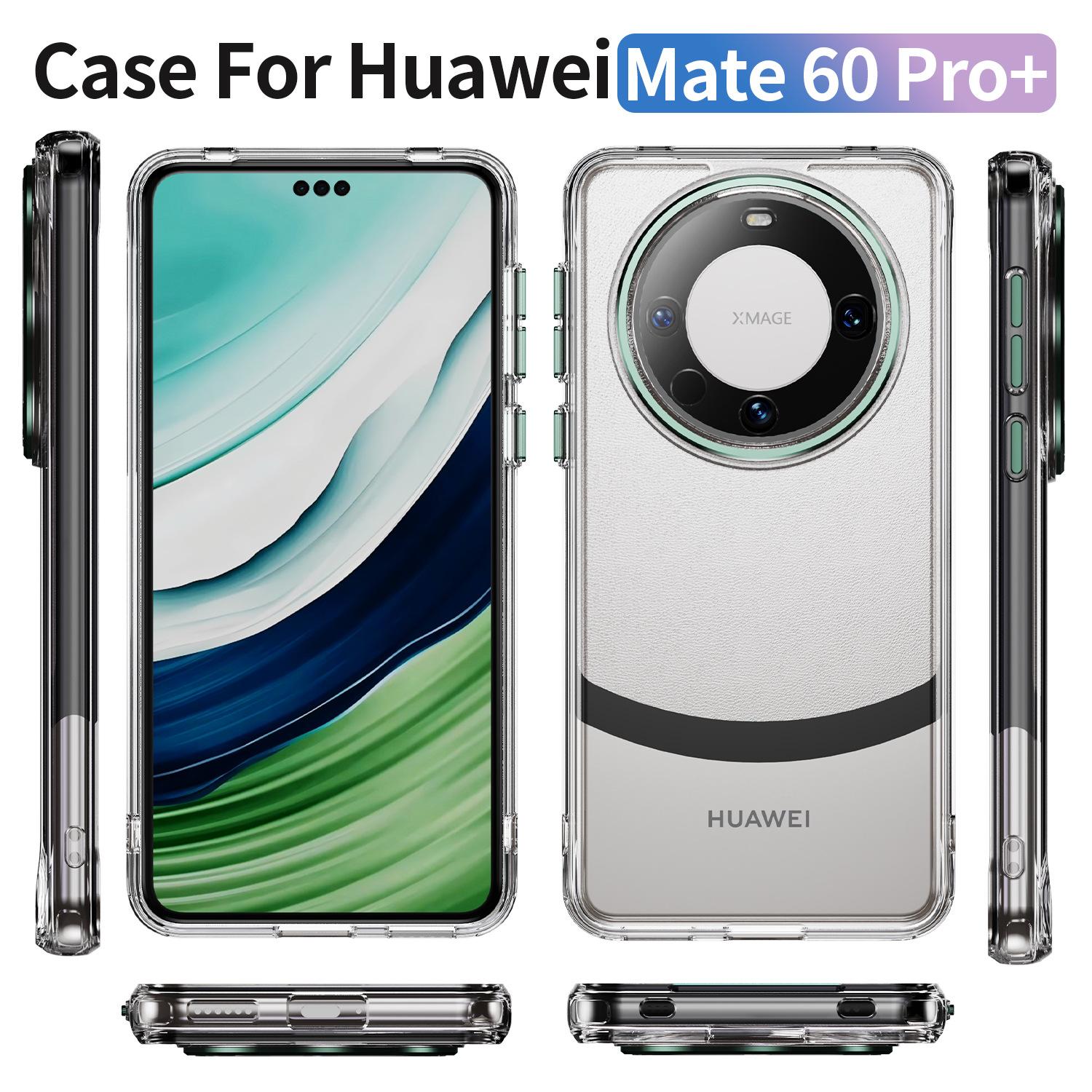 

For Huawei Phone Case, New Anti Drop Hardware, Independent Buttons, Thickened Aleck Backboard, Transparent Phone Case MATE 60