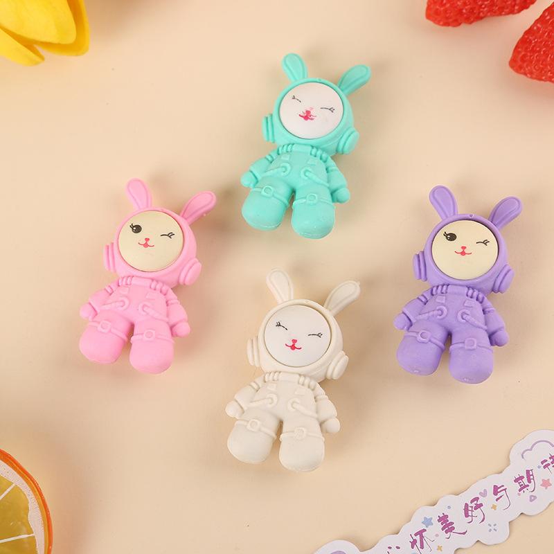 Creative Space Rabbit Eraser Office School Supplies Elementary School Pencil 3D Three Dimensional Assemblable Gift Wholesale
