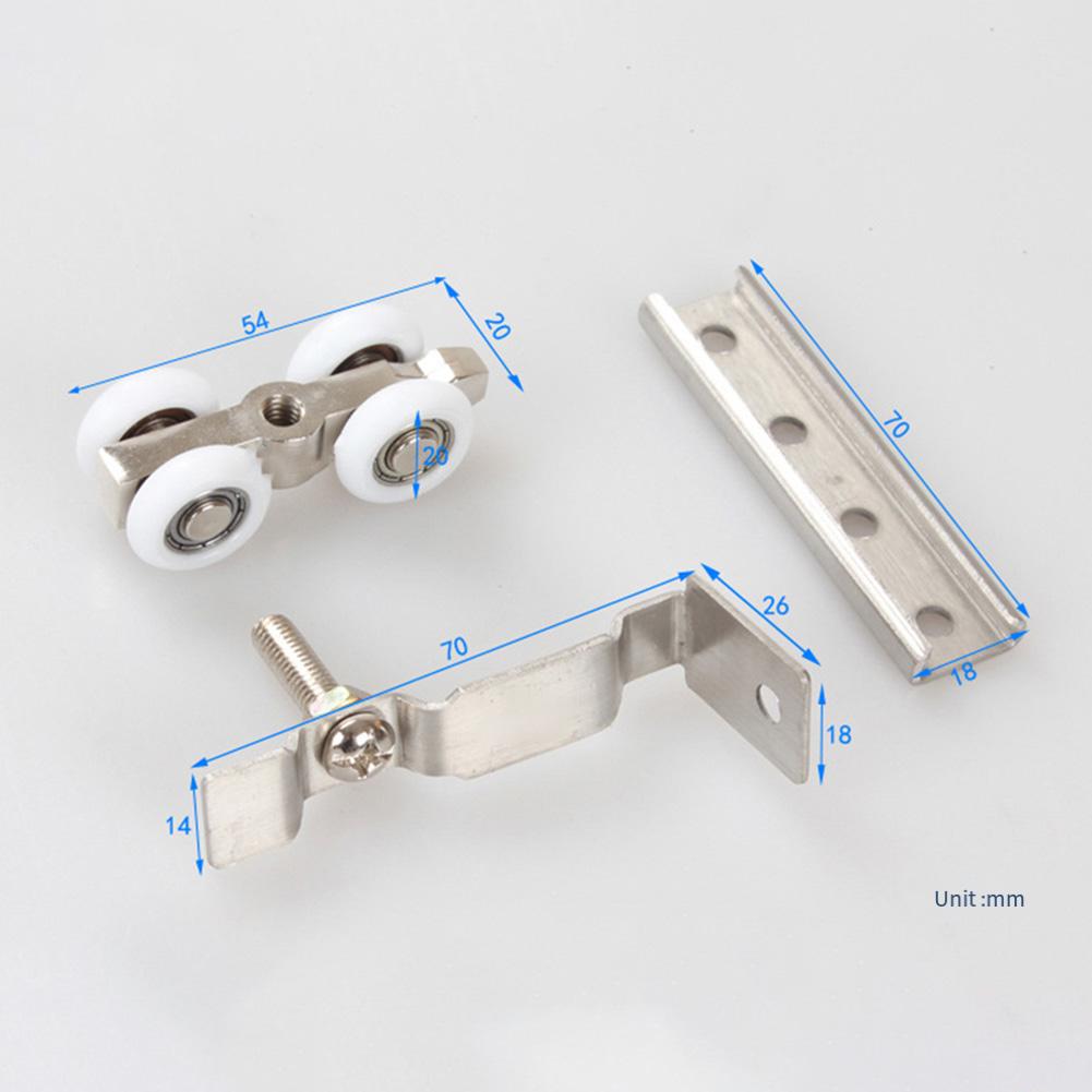 Roată de ușă glisantă, roată agățată, scripete de șină pentru uși de dulap, poate suporta 50 kg, șină de ridicare pentru dulap, scripete de ușă, hardware-ul ușii