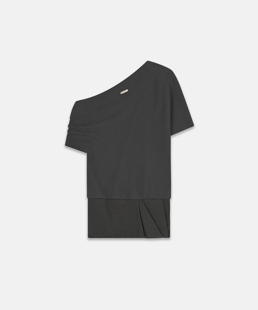Nash Folded Draping Sweatshirt Charcoal