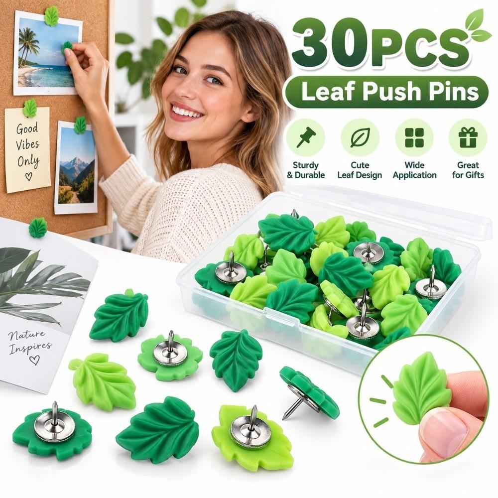 Botanical Leaf Push Pins Resin Pushpins New Plant Thumb Tacks  Photo Wall