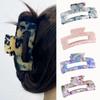 French Style Acetic Acid Hair Clip Colorful Shark Clip Rectangular Hollow Hair Claw  Female