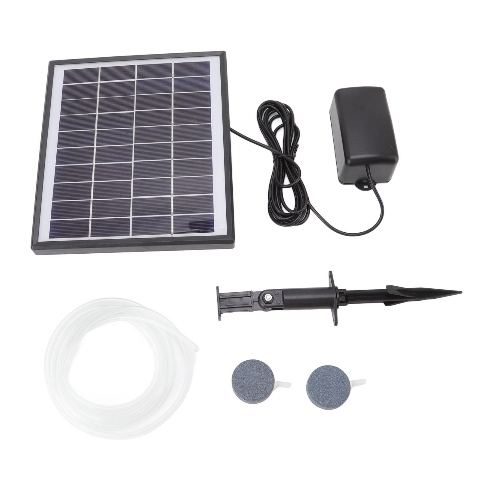 

Solar Oxygen Pump 10V 6W Shockproof Small Lightweight Solar Water Air Pump for Fish Tanks Aquariums Swimming Pools