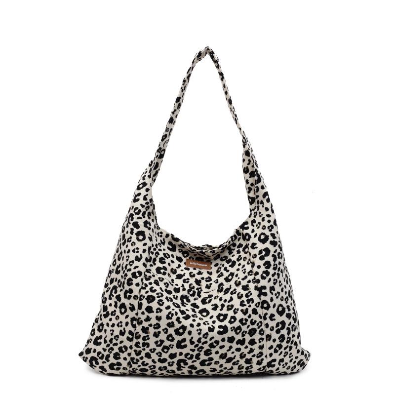 Retro Fashion Leopard Print Tote Bag Women's New Shopping Bag Trendy Casual Shoulder Bag Niche Women's Bag