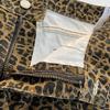 Street Leopard Print Flared Jeans High-waisted Thin Wide-legged Trailing Trousers Personality Retro Casual Trousers