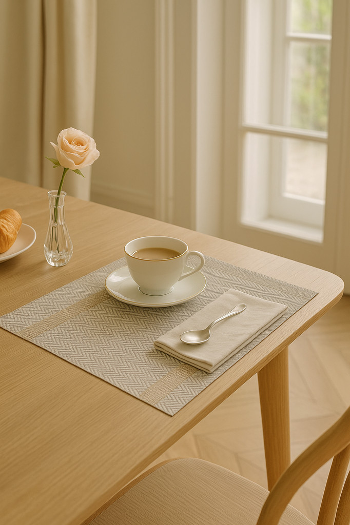 Classic PVC Placemat For Dining Table Mat Set Oil Proof Linens Place Mat Accessories Cup Wine Decorative Mat Placemats For Table