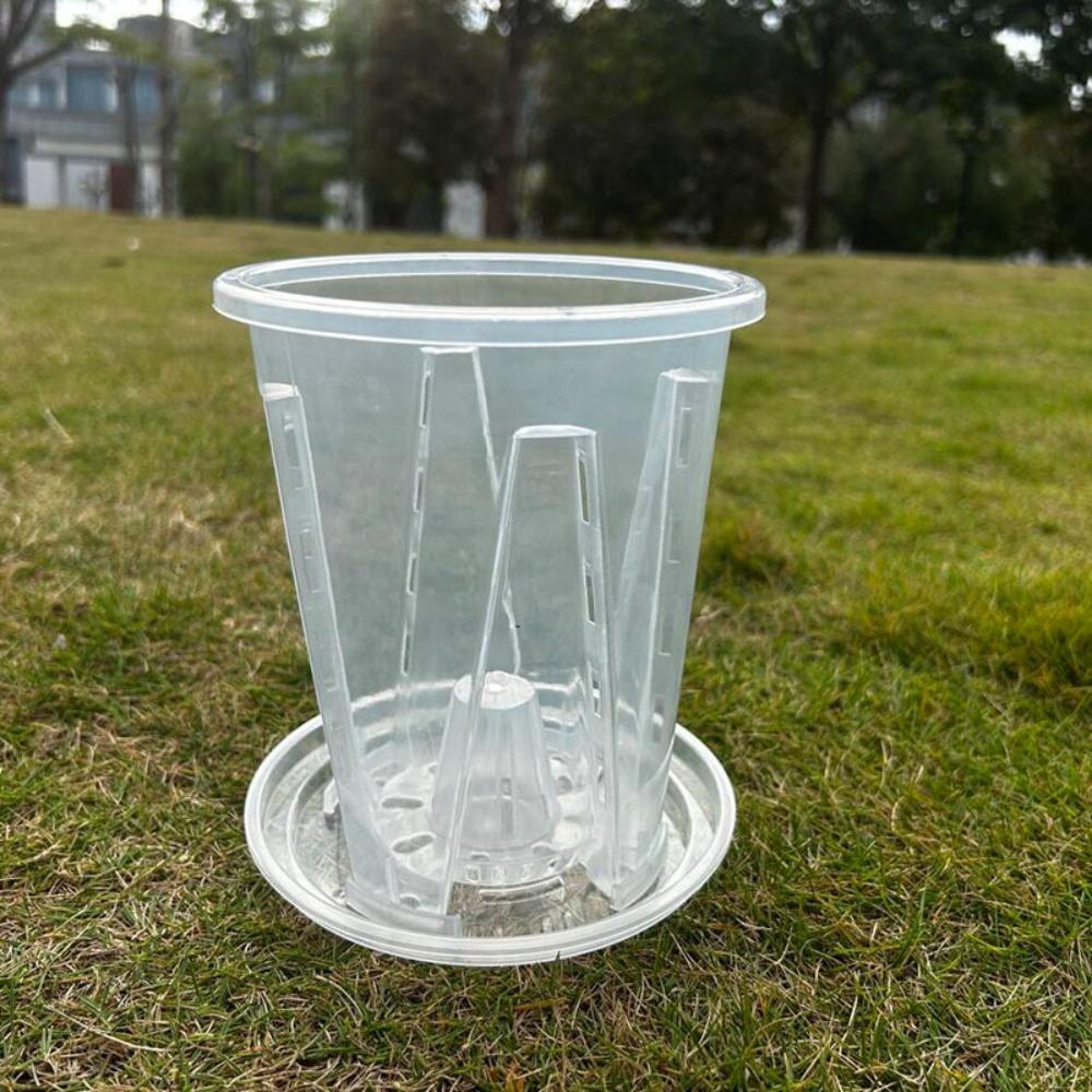 Breathable Root Control Transparent Flower Pot Plastic Planting Pot  Garden