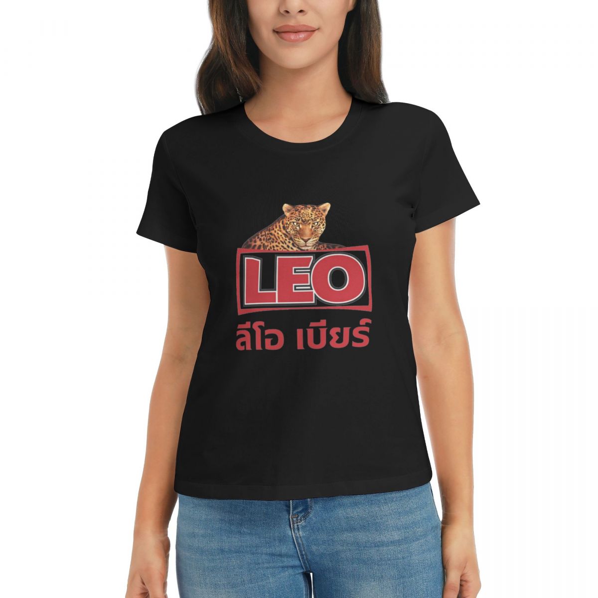 

Women TShirt Leo Beer Bangkok Summer Short Sleeve Tees Crew Neck Cotton T Shirts Clothes Tops Streetwear 4XL
