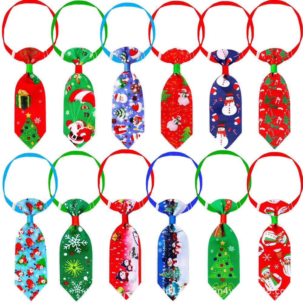 Świąteczny krawat dla psa regulowany mała kokarda dla zwierzęcia akcesoria do upiększania psa dekoracja dodająca świątecznej atmosfery zwierzęta materiały łatwe do czyszczenia miękkie i przyjazne dla skóry