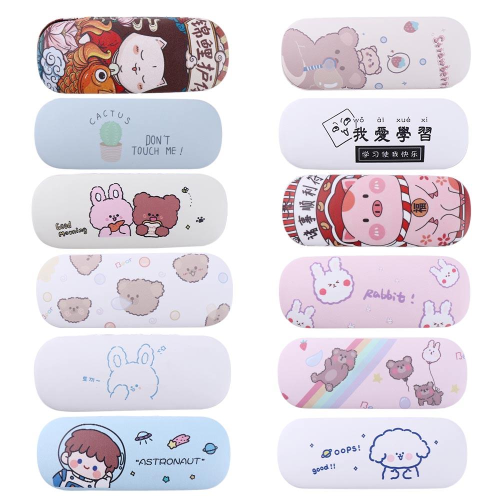 Bag Cartoon Square PU Leather Eyeglass Hard Box Glasses Box Reading Glasses Case Spectacle Case