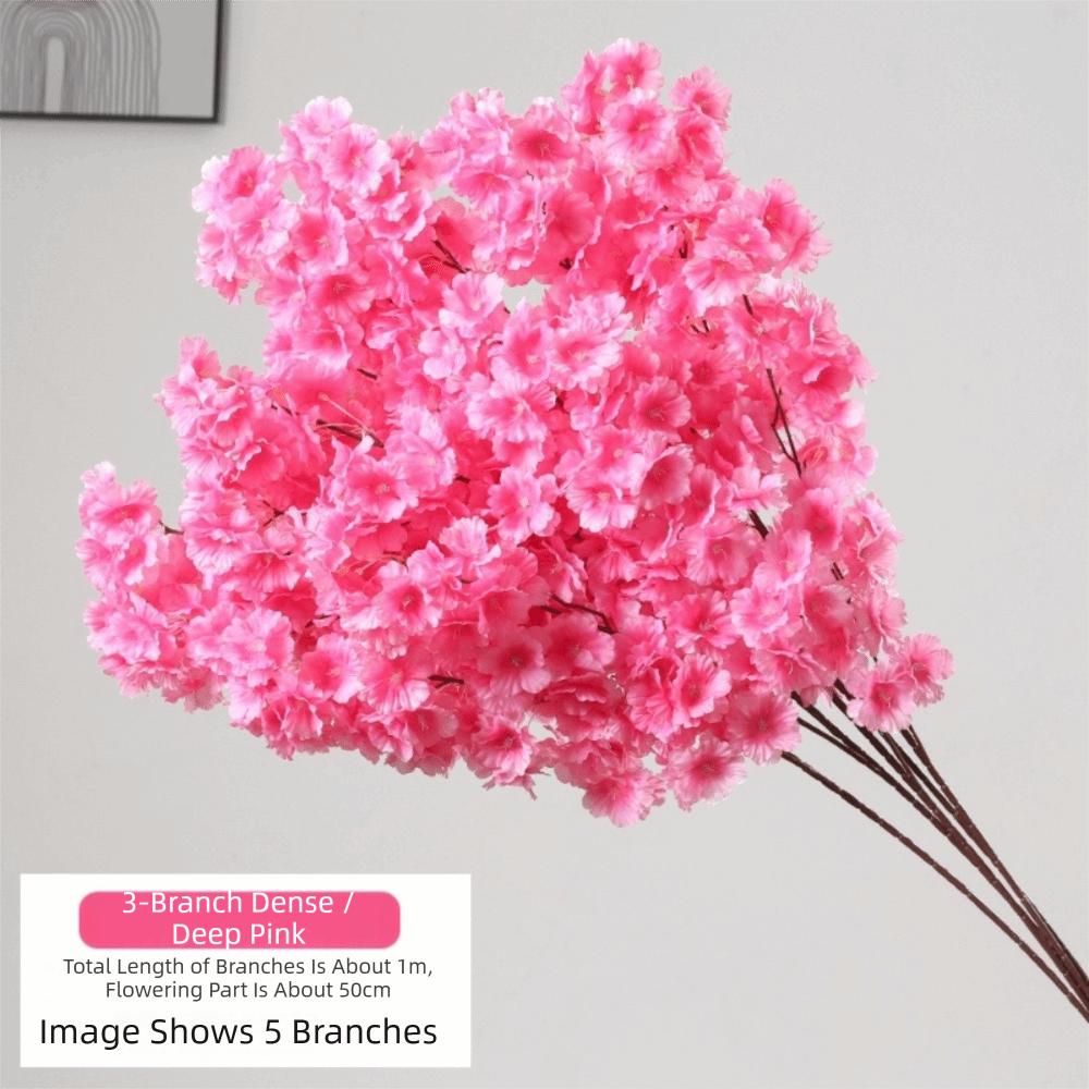 Simulation Branch Artificial Cherry Blossom Multiple Color Encrypted Cherry Artificial Flowers Spring Cherry Fake Flowers