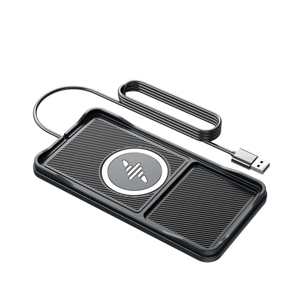 Car Wireless Charger Pad Base USB Cable for iPhone 16 15 14 13 12 Pro Max Samsung Xiaomi Airpods Pro 2 LG Fast Charging Station