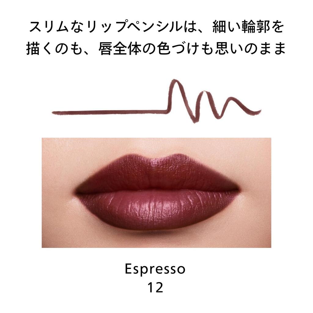 SHISEIDO Makeup Liner Ink Duo 12 Espresso 0.9g/0.2g lip liner pencil (twist-up type) fine line cover moisturizing brown