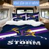 Melbourne Storm Print Pattern Bedding,Quilt Set Quilt Cover Pillowcase Home Birthday Gift (1*duvet Cover+2*pillowcase,without core)ZSJT0917326