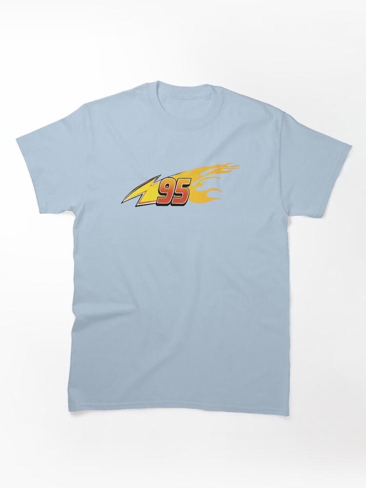 NASCAR Cup Series Lightning McQueen Team 95 Flames LEFT SIDE Classic Unisex T-Shirt