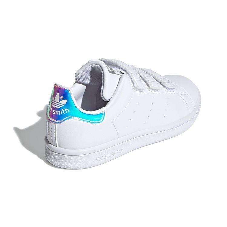 Adidas Stan Smith CF C White Iridescent Kids Sneakers Cloud-White Silver-Metallic FX7539