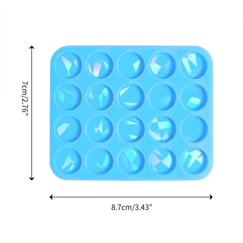 Silicone Mold for Earring Pendant Holographic Round Earring Resin Mold Rainbow Light Earring Keychain Charm Epoxy Mold