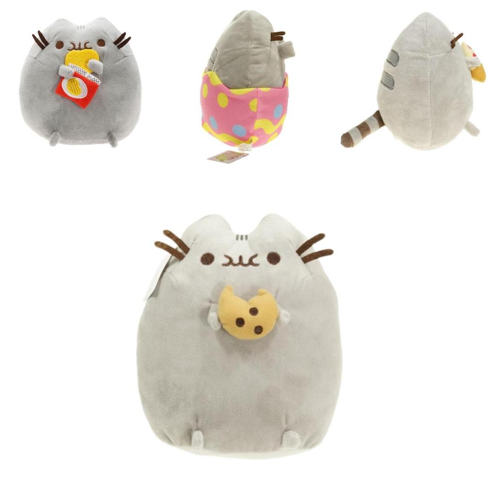 Cute Short Plush Cat Stuffed Toy In Ice Cream, Cookie, Donut, Sushi Or Potato Chip Style