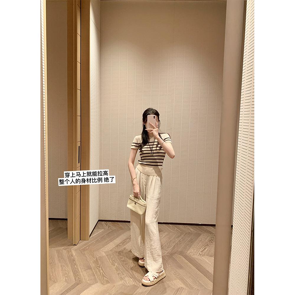 Cowhide version~ Su Yinyin vacation H-type hemp rope woven slippers women's outer wear slope heel thick bottom beach cool slippers summer