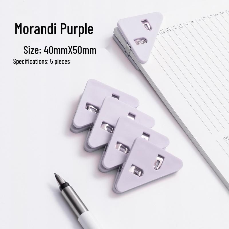 Transparent Triangle Corner Paper Clip - Office & Student Organizer