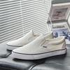 Primavera 2025 Nuevo Estilo Casual Lona Slip-On Transpirables Zapatos de Pareja Hombres Mujeres Suela de Goma de Fondo Plano Zapatillas Cómodas