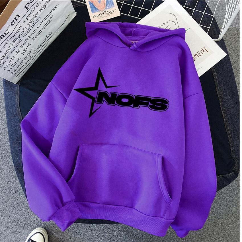 Winter Fashion Womens Hoodie NOFS Print Pullover Streetwear Hoodies Women Hip Hop Fleece Harajuku Y2K Unisex Sweatshirts Tops