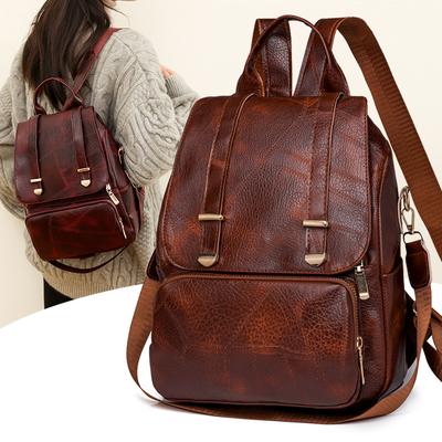 Rucksack für Damen, Neuer Europäischer und Amerikanischer Retro-Stil, Großes Fassungsvermögen, Lässig und Modisch, Studentenrucksack, Reisetasche
