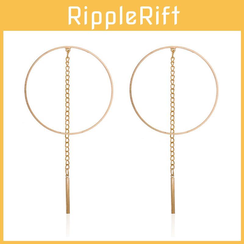 Tassel Minimalist Alloy Earrings For Women Fashionable European American Style