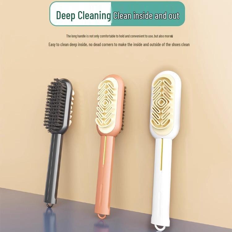 Dual-Sided Soft Bristle Shoe Brush for Stain and Dust Removal - Ideal for Suede and Snow Boots.