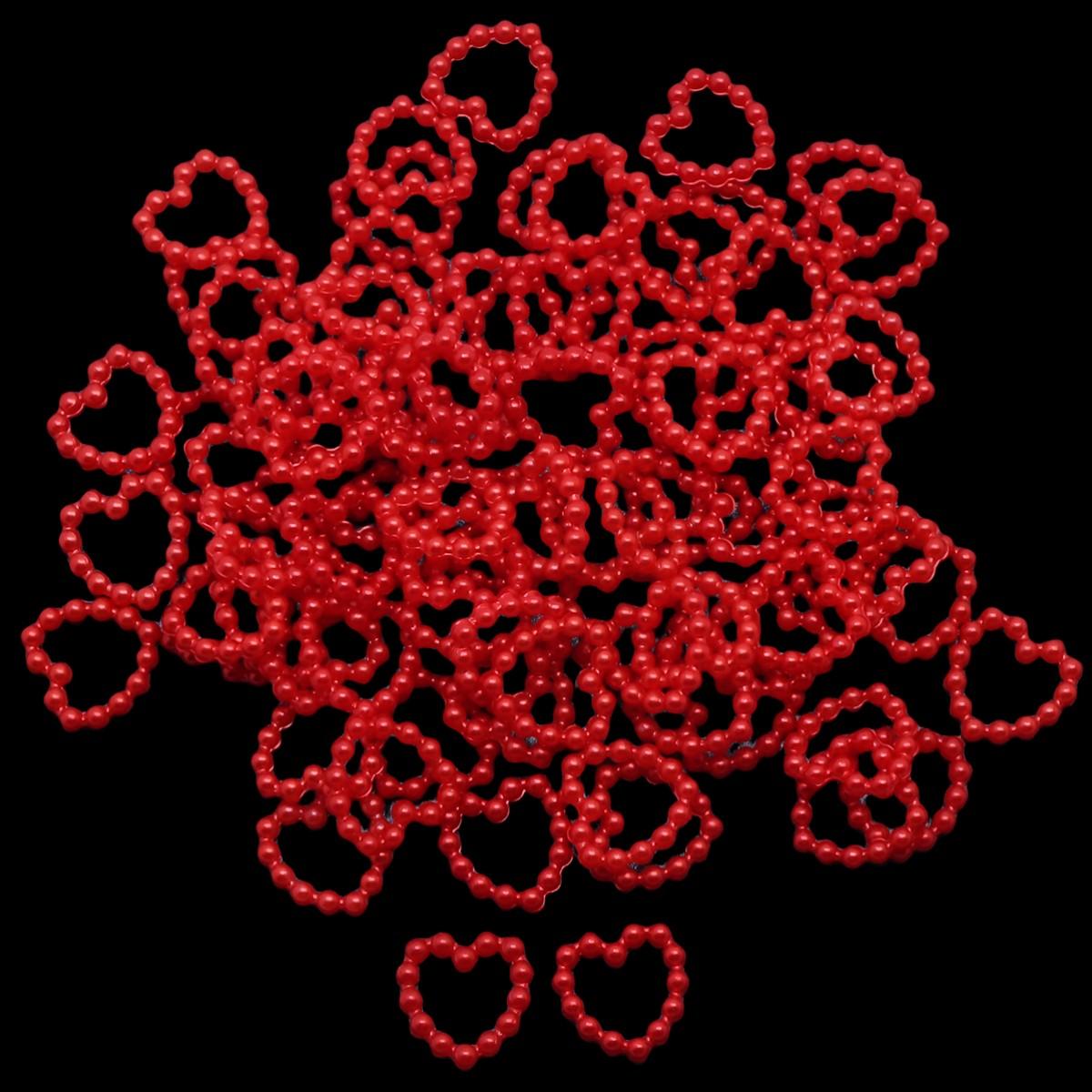 1000pcs Heart-Shaped Flat Backside Imitation Pearl for Nail Art Hair Clothing Decoration Album Garment Beads 10 mm красный