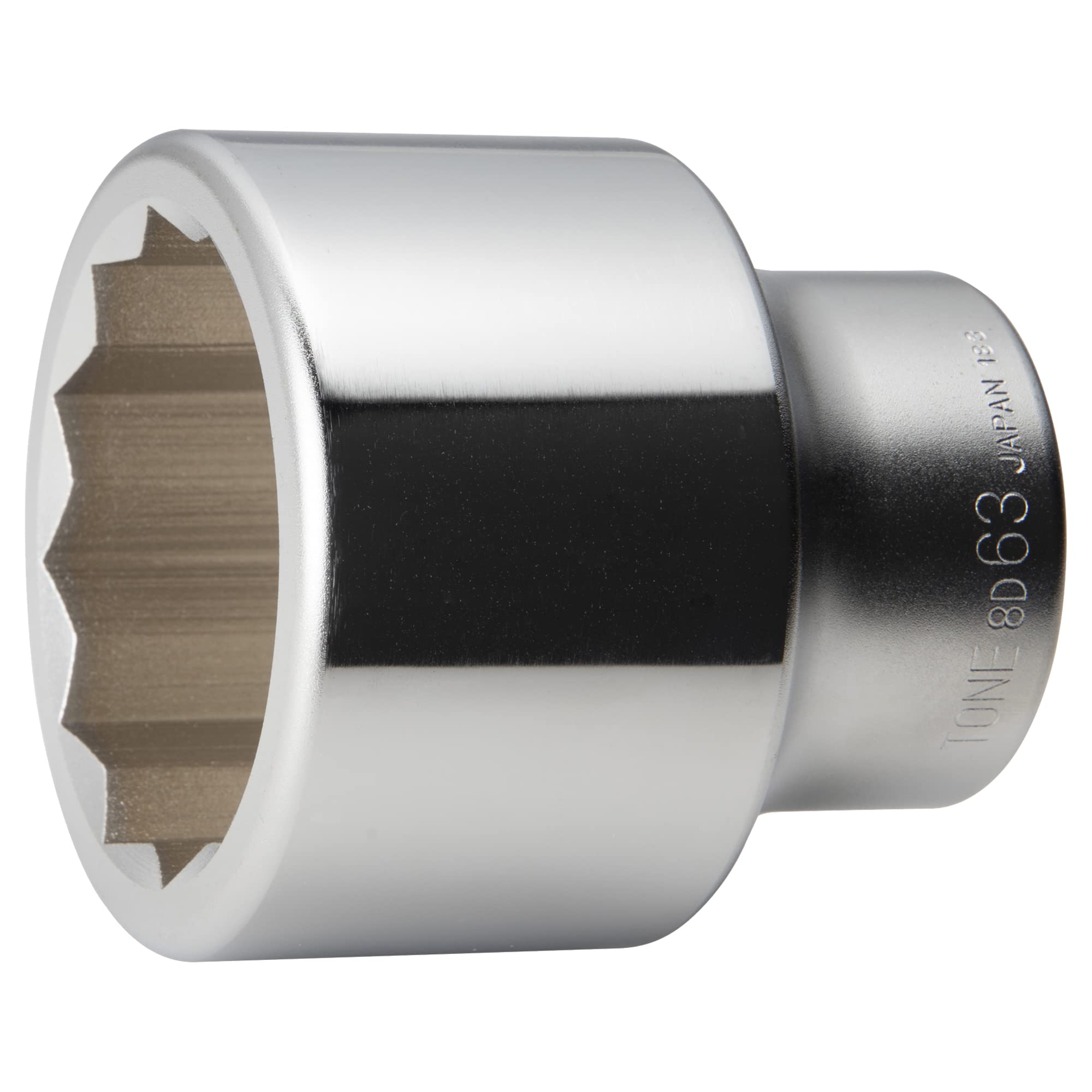 

TONE socket (12 squares) 8D-63 Drive angle 25.4mm (1 ) Width across flats 63mm