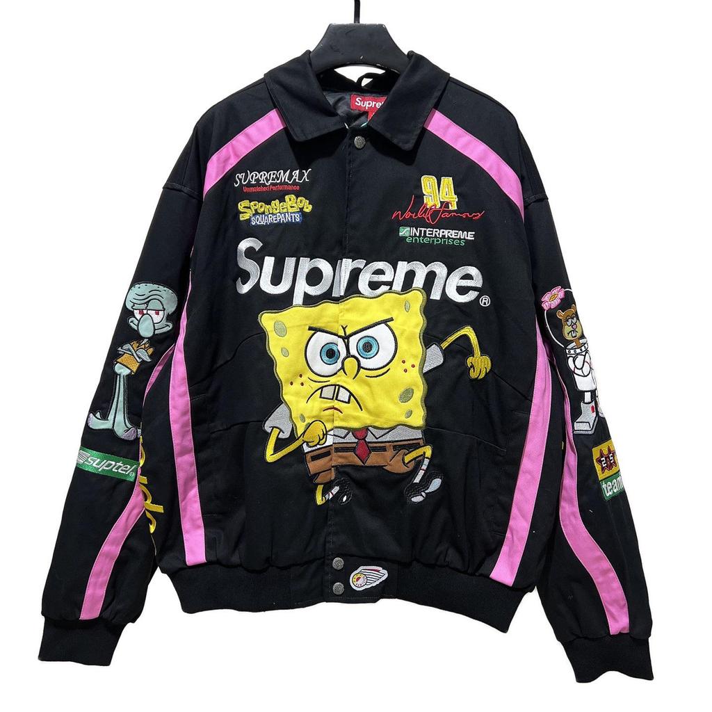 מעיל היפ הופ צבעוני בסגנון רחוב ספוג בוב לגברים - קז'ואל, גזרה רפויה