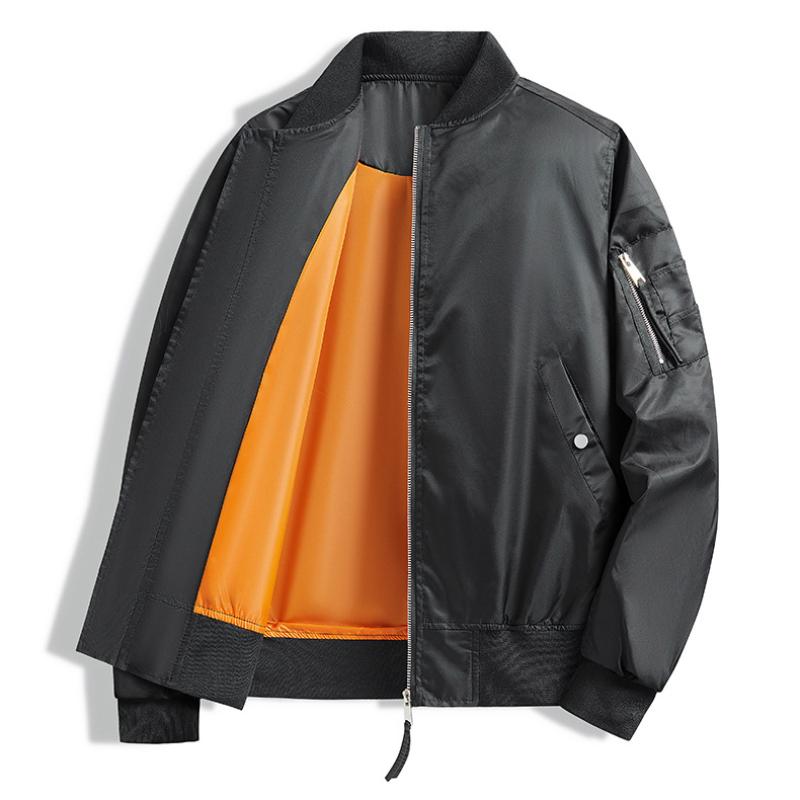 Mens Windbreaker Jacket Male Cargo Jacket Stand Collar Lightweight Workwear Clothes Man Coats Top