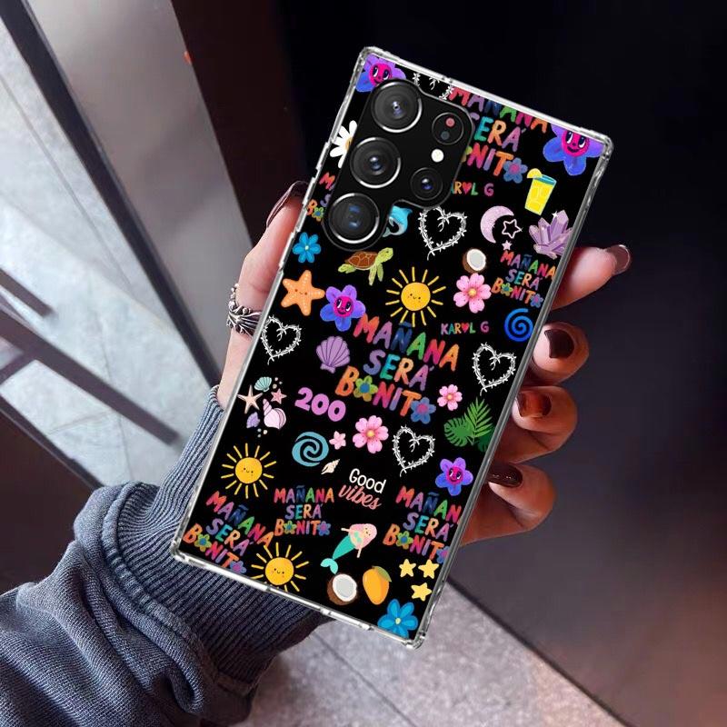 Karolg M-Manana Sera B-Bonito Phone Case For Samsung Galaxy S26 S25 Edge S24 S23 Ultra S22 Plus S21 S20 FE Soft TPU Back Cover F
