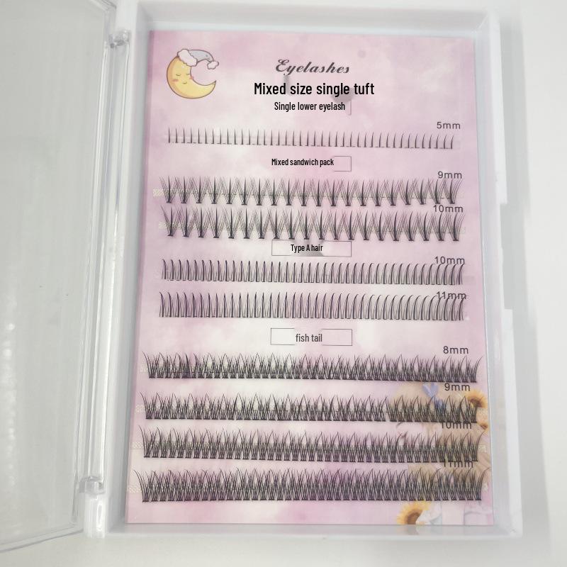 

Family Portrait Super Large Capacity Curled Fishtail Big Eye Dense Sandwich Nude Makeup Eyelashes