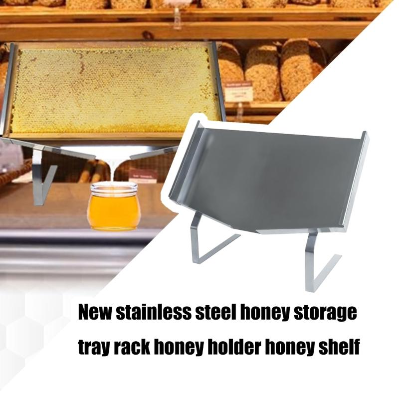 Stainless Steel Honeycomb Frame Stand Beekeeping Rack With Adjustable Leg For Honeys Cutting And Interactive Showcases