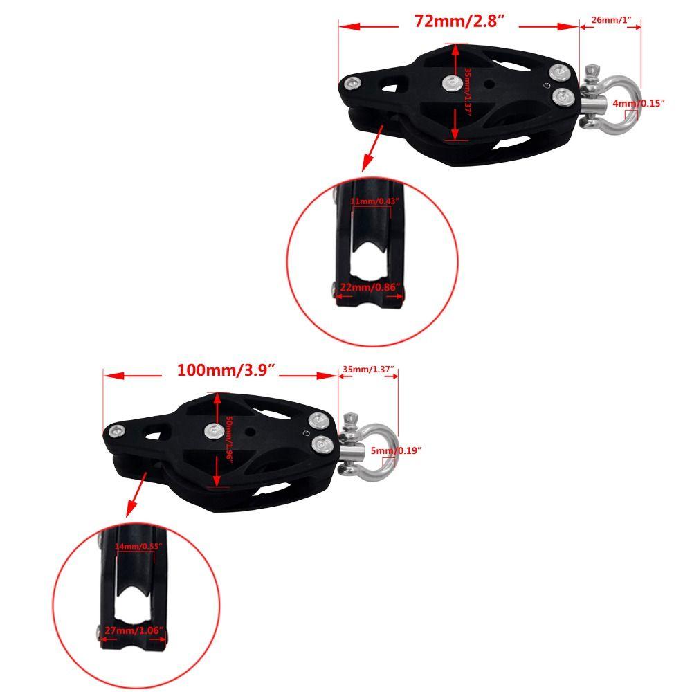 Nylon Stainless Steel Pulley Block Efficient Bearing Design Lifting Pulley  Gym Equipment