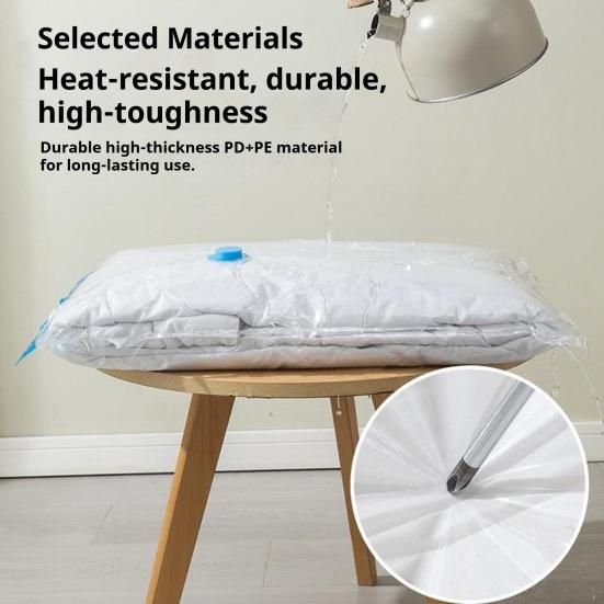 4Pcs Vacuum Compression Comforter Bags Vacuum Seal Bags with Hand Pump Space Saver Compression