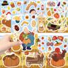 8 Cartoon Thanksgiving Autumn Harvest Collage Hands-on DIY Handbook Mobile Phone Case Notebook Decoration Waterproof Stickers