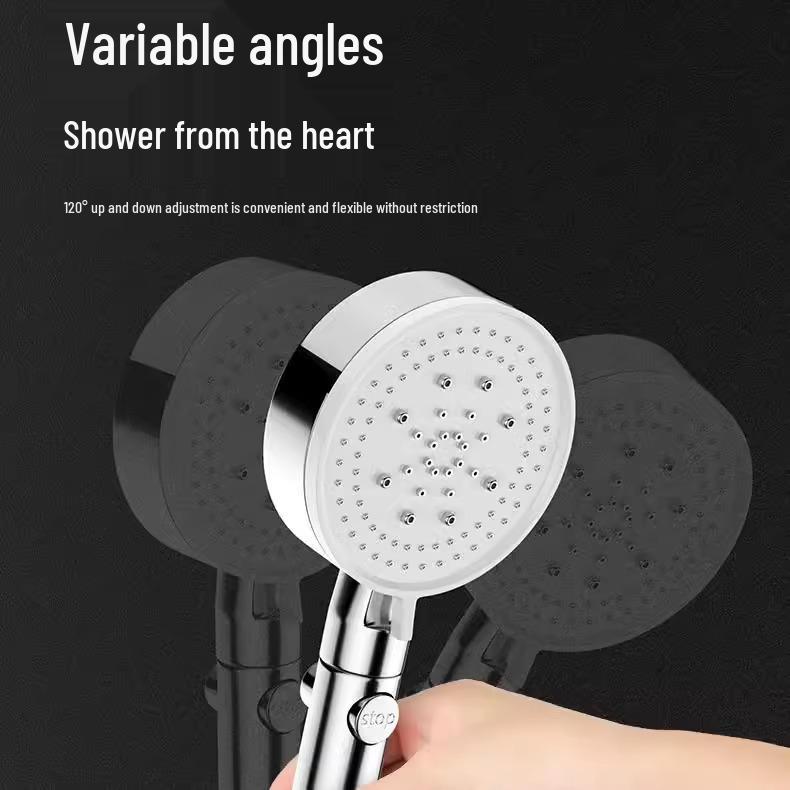 Punch-Free Shower Head Bracket & Rack Accessory - Bathroom Lotus Fixed Base